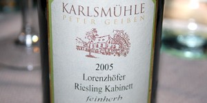 Karlsmühle Lorenzhöfer Kabinett 2005, bottiglia